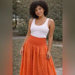 Maeve by Anthropologie coral maxi skirts size XS